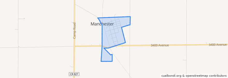 Mapa de ubicacion de Manchester.