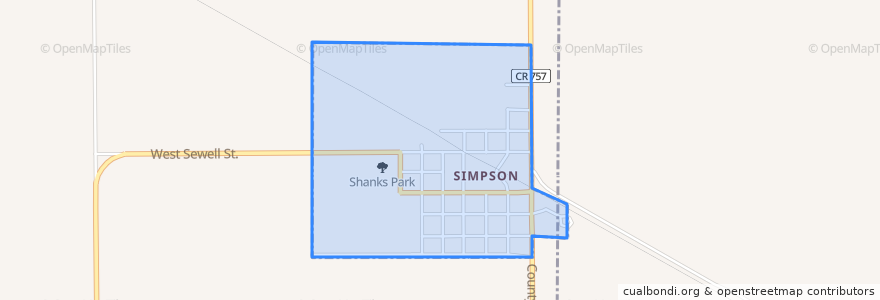 Mapa de ubicacion de Simpson.