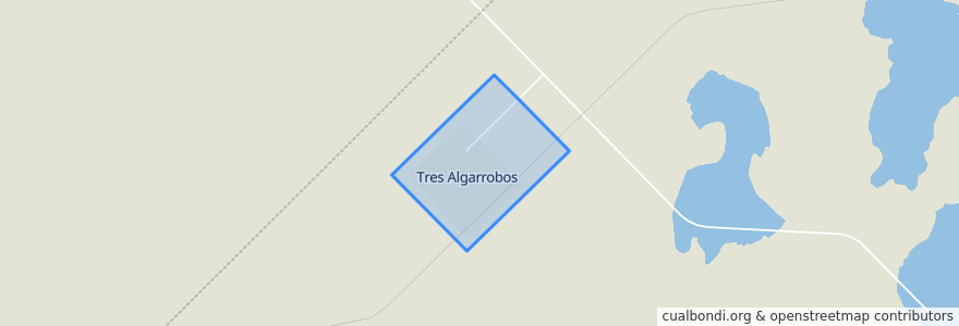 Mapa de ubicacion de Tres Algarrobos.