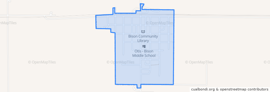 Mapa de ubicacion de Bison.