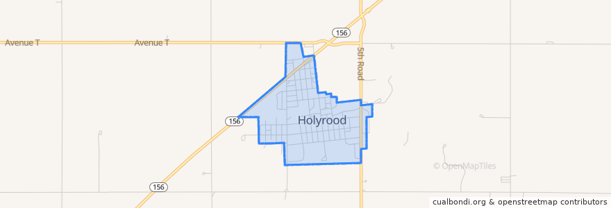 Mapa de ubicacion de Holyrood.