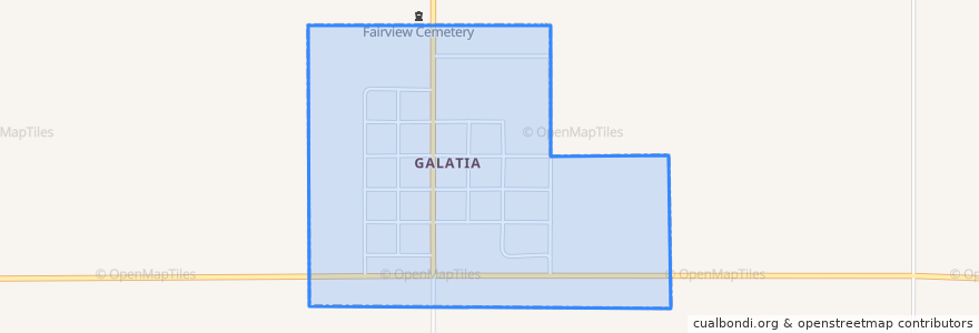 Mapa de ubicacion de Galatia.