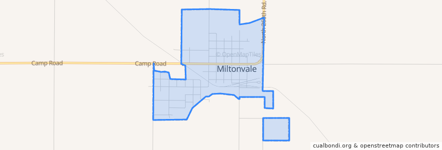 Mapa de ubicacion de Miltonvale.