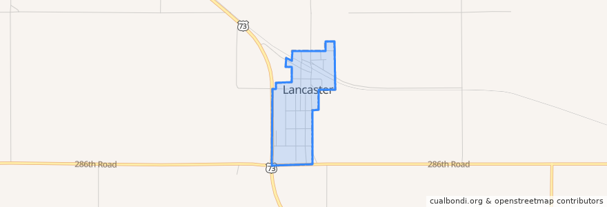 Mapa de ubicacion de Lancaster.