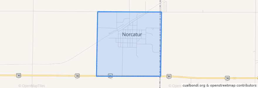 Mapa de ubicacion de Norcatur.