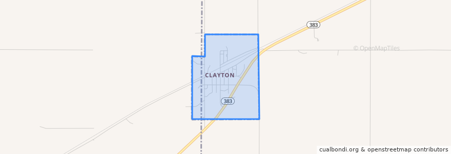 Mapa de ubicacion de Clayton.