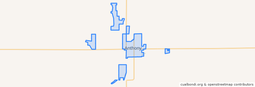 Mapa de ubicacion de Anthony.