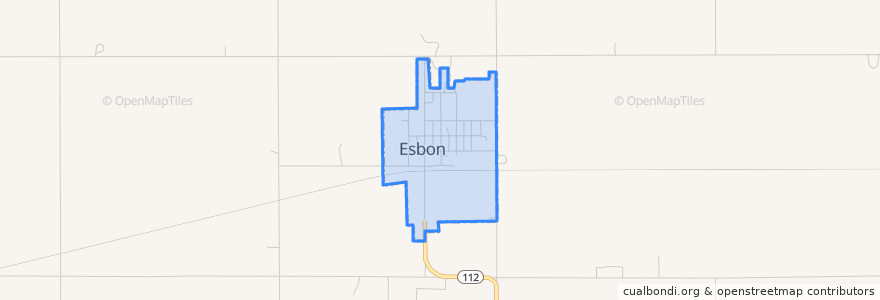 Mapa de ubicacion de Esbon.