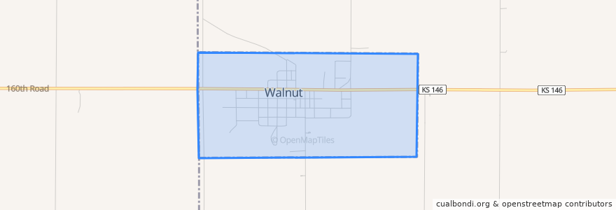 Mapa de ubicacion de Walnut.