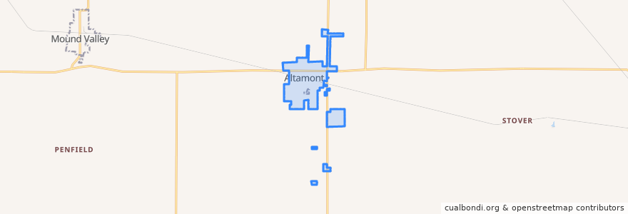 Mapa de ubicacion de Altamont.