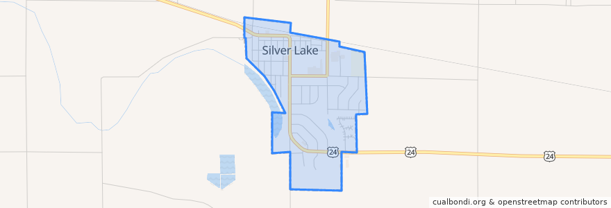 Mapa de ubicacion de Silver Lake.