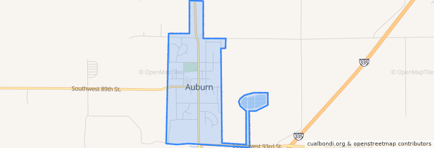 Mapa de ubicacion de Auburn.