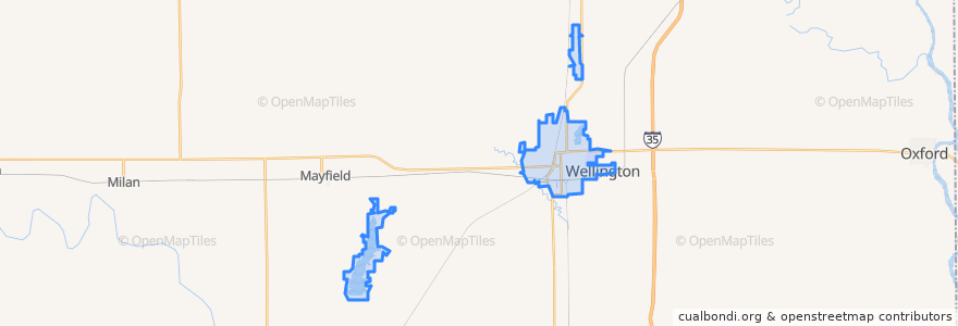 Mapa de ubicacion de Wellington.