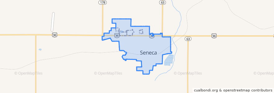 Mapa de ubicacion de Seneca.