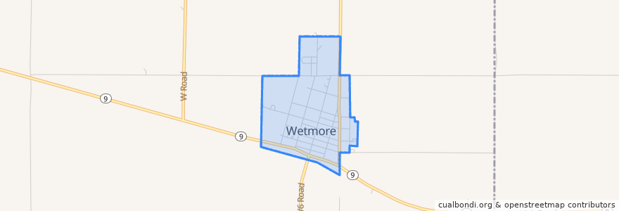 Mapa de ubicacion de Wetmore.