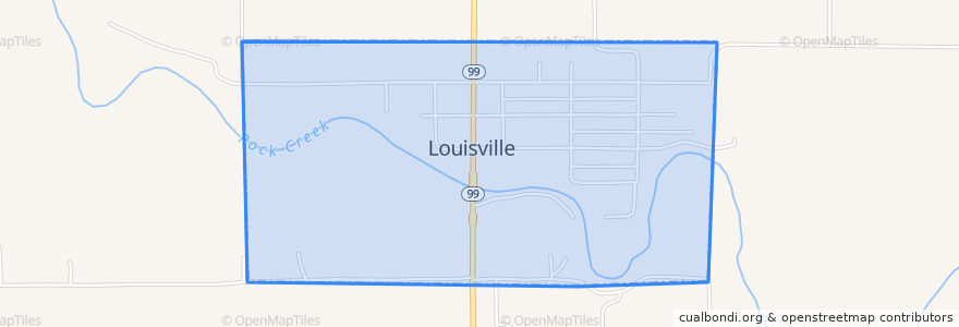 Mapa de ubicacion de Louisville.