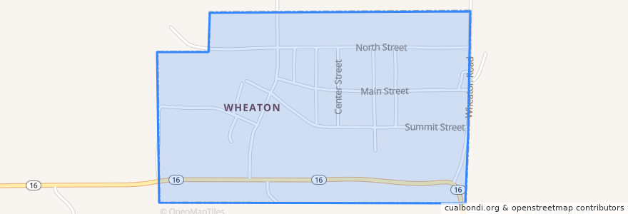 Mapa de ubicacion de Wheaton.