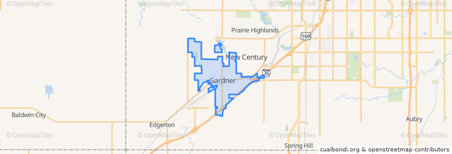 Mapa de ubicacion de Gardner.