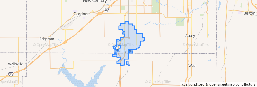 Mapa de ubicacion de Spring Hill.