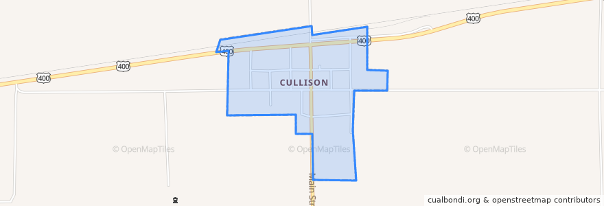 Mapa de ubicacion de Cullison.