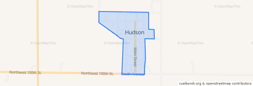 Mapa de ubicacion de Hudson.