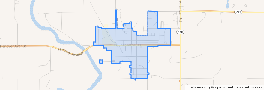 Mapa de ubicacion de Hanover.