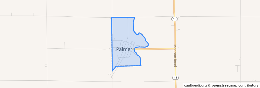 Mapa de ubicacion de Palmer.