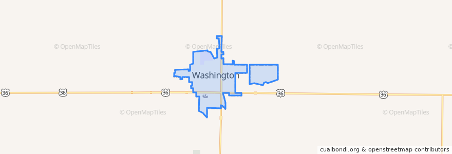 Mapa de ubicacion de Washington.