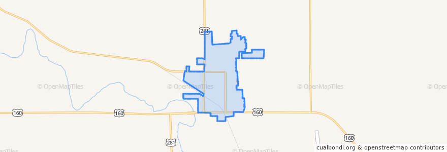 Mapa de ubicacion de Medicine Lodge.