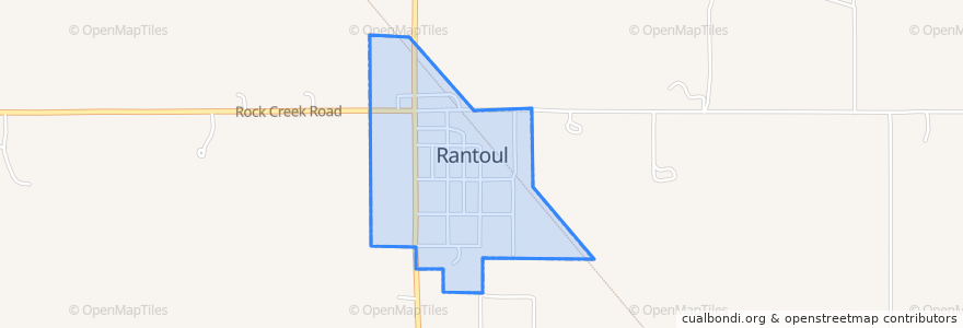 Mapa de ubicacion de Rantoul.