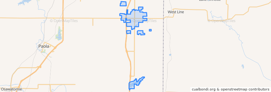 Mapa de ubicacion de Louisburg.