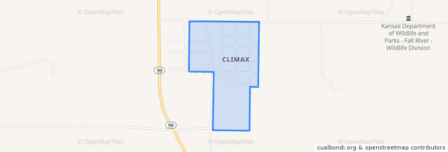 Mapa de ubicacion de Climax.