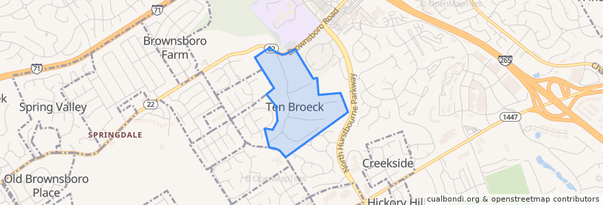 Mapa de ubicacion de Ten Broeck.