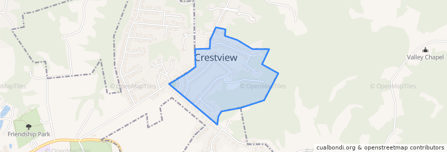 Mapa de ubicacion de Crestview.