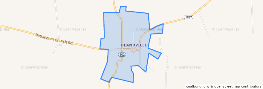 Mapa de ubicacion de Blandville.