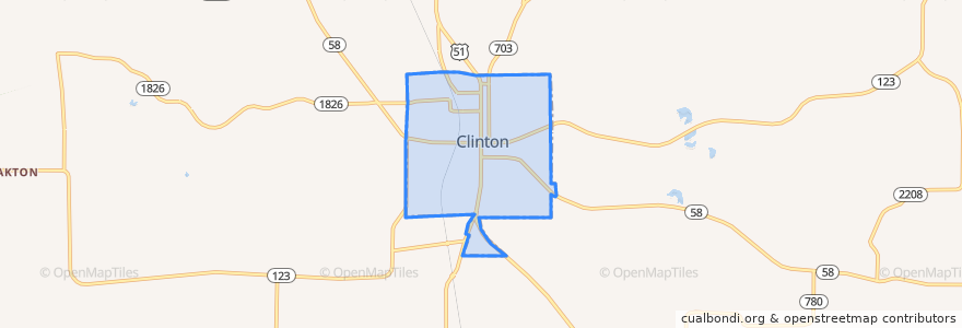 Mapa de ubicacion de Clinton.