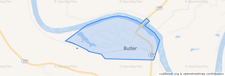 Mapa de ubicacion de Butler.