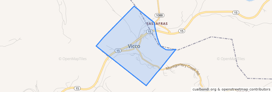 Mapa de ubicacion de Vicco.