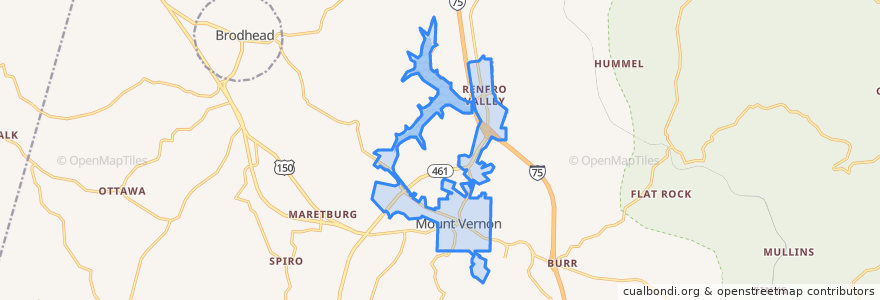 Mapa de ubicacion de Mount Vernon.