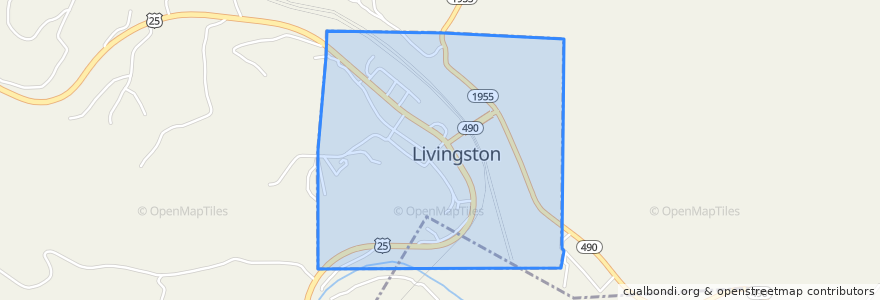 Mapa de ubicacion de Livingston.