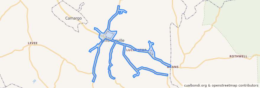 Mapa de ubicacion de Jeffersonville.