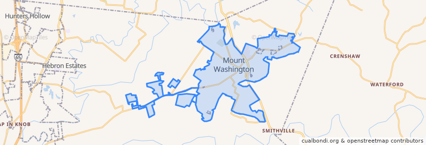 Mapa de ubicacion de Mount Washington.