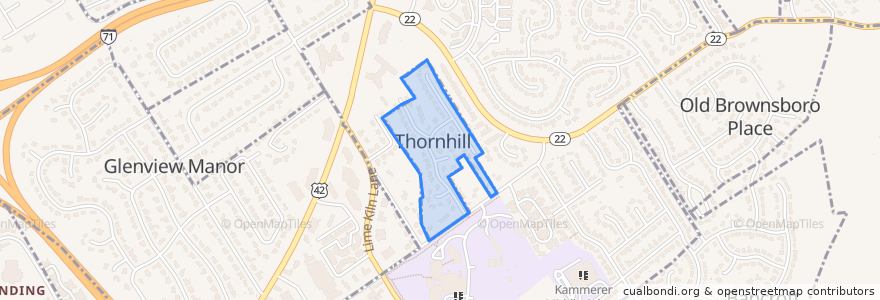 Mapa de ubicacion de Thornhill.