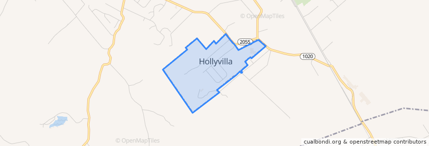 Mapa de ubicacion de Hollyvilla.