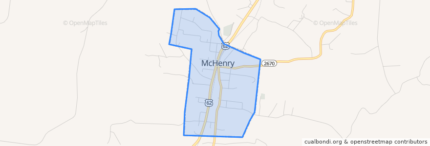 Mapa de ubicacion de McHenry.