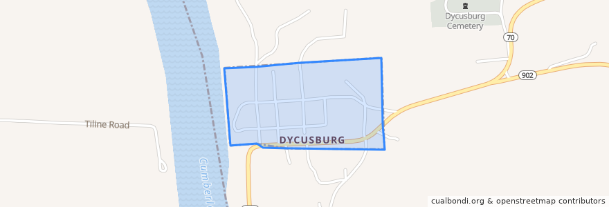 Mapa de ubicacion de Dycusburg.