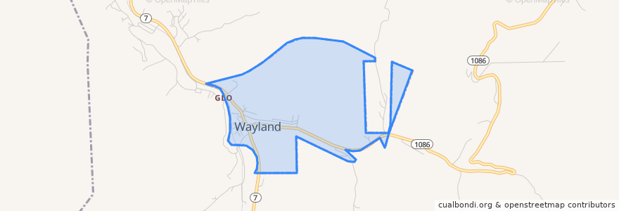 Mapa de ubicacion de Wayland.