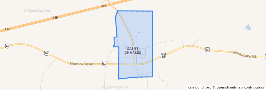 Mapa de ubicacion de St. Charles.