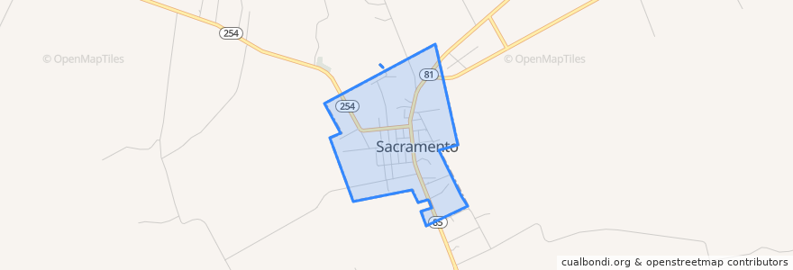 Mapa de ubicacion de Sacramento.