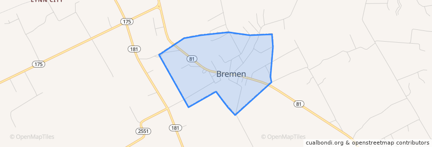 Mapa de ubicacion de Bremen.